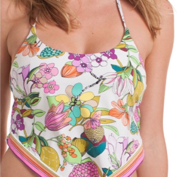 Trina Turk Botanical Handkerchief Tankini floral - Picture 8 of 14